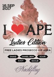 Tickets für I Love Ape - Ladies Edition am 16.09.2017 - Karten kaufen